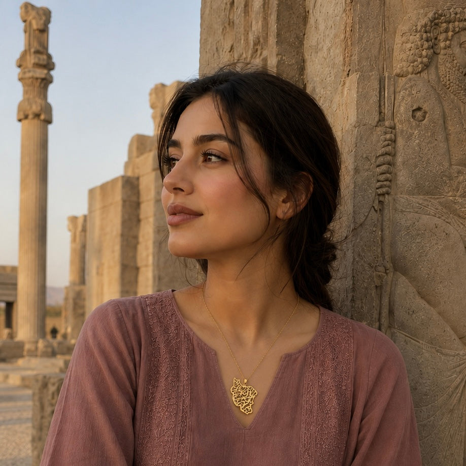 Iran Map Necklace