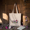 Mama Love Embroided 100% Ctotton Tote Bag