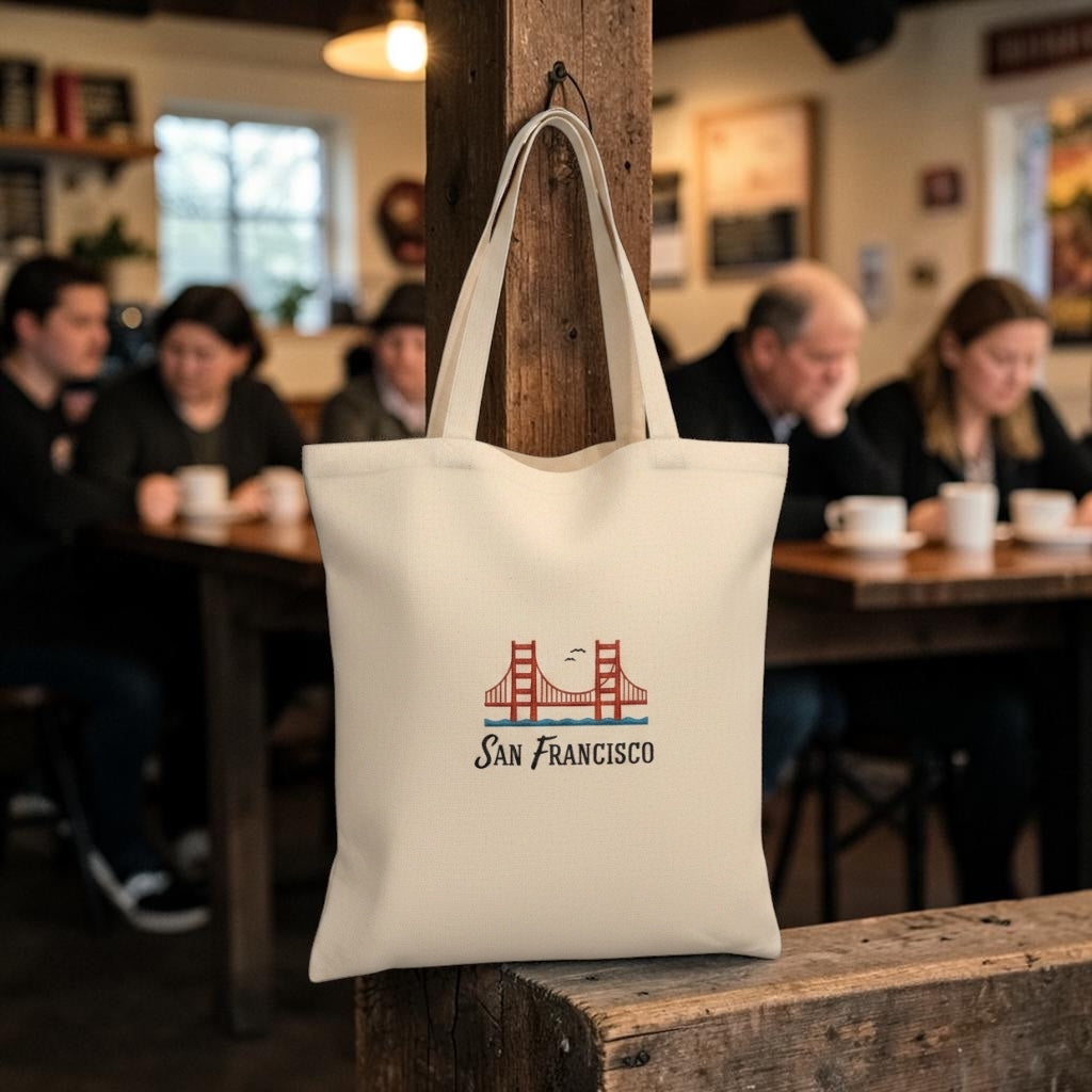 San Fransisco Embroidered 100% Cotton Tote Bag