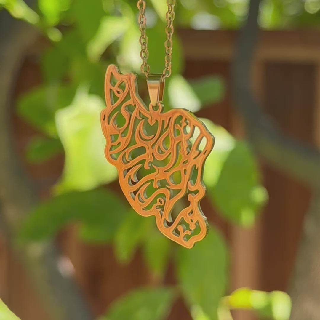 Iran Map Necklace